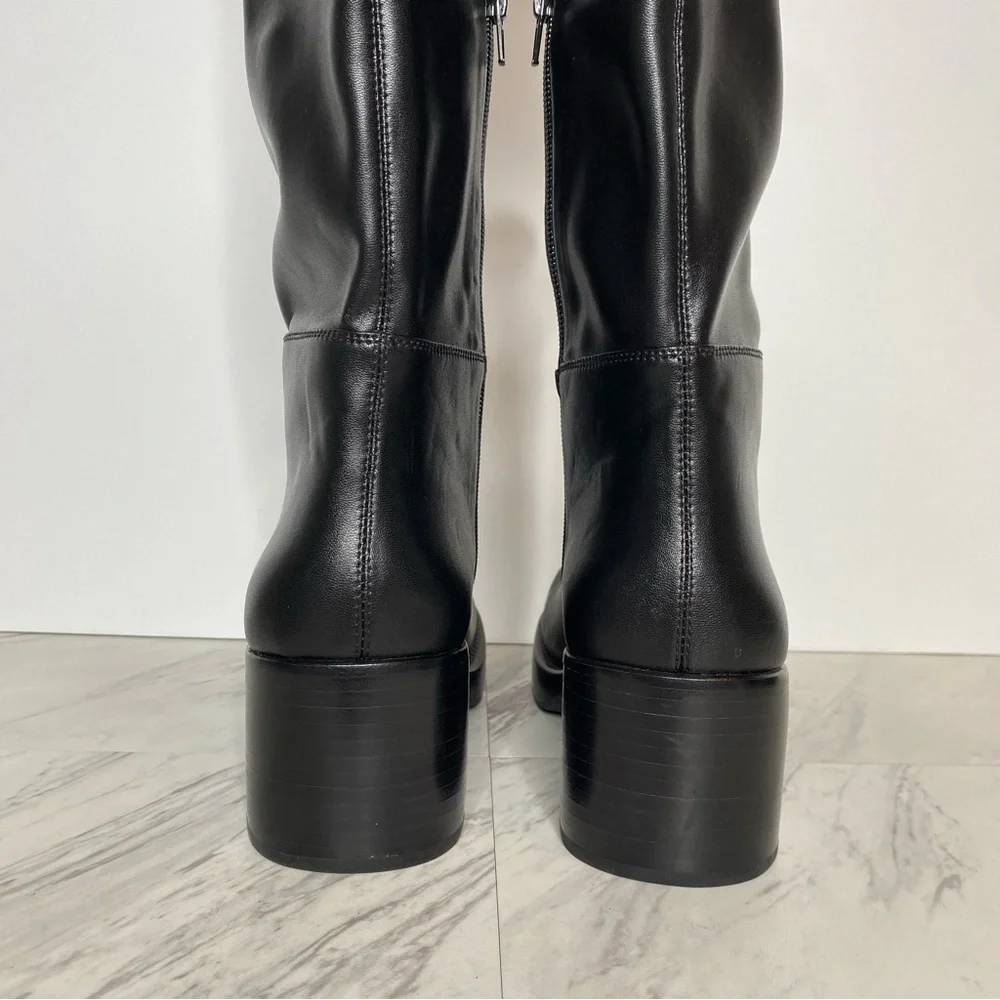 Jeffrey Campbell Reflect Ok Black Thigh High Boot 6 1/2